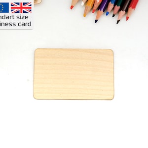 100 berkenfineerkaarten, visitekaartjes EU-/VK-formaat, 85 x 55 mm, 0,70 mm dik, houten kaarten, unieke visitekaartjes, houten plaatskaarten