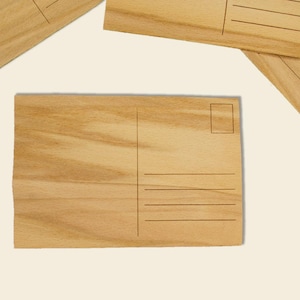 15 beech veneer postcards, size 15х10 cm (6”x4”), DIY Crafting postcard, wood postcard, wooden postcards for crafts, wooden blank postcards
