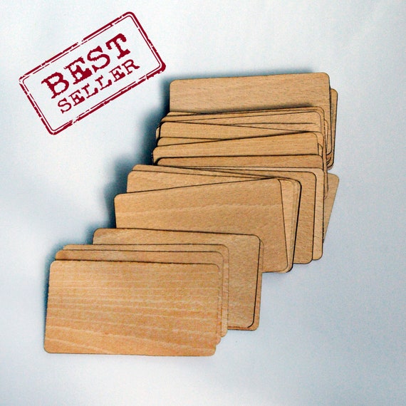 100 Beech Veneer Blank Business Cards, Size 90х50 Mm, Wooden Blank Cards,  Unique Place Cards, Wood Place Cards, Wood Gift Tags, DIY Cards 