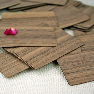 50 walnootfineer visitekaartjes, formaat 90х50 mm, dikte 0,52 mm, houten blanco kaarten, unieke plaatskaarten, houten kaarten, houten cadeaukaartjes, doe-het-zelfkaarten
