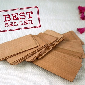 50 Visitenkarten Furnier, Größe 90х50 mm, Dicke 0,52 mm, Blanko-Holzkarten, einzigartige Tischkarten, Holzkarten, Geschenkanhänger, DIY-Karten