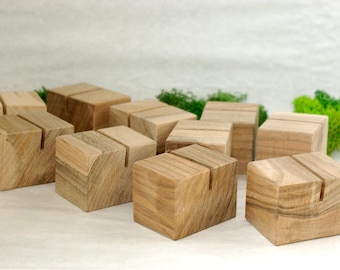 20 walnut Place card holders for Wedding & Event, wood Table Stands, Table number holders, Wedding place card stand, Name card holders