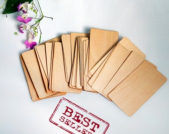 100 cartes de visite vierges en placage de hêtre, taille 90х50 mm, cartes vierges en bois, cartes de place uniques, cartes de place en bois, étiquettes cadeaux en bois, cartes de bricolage