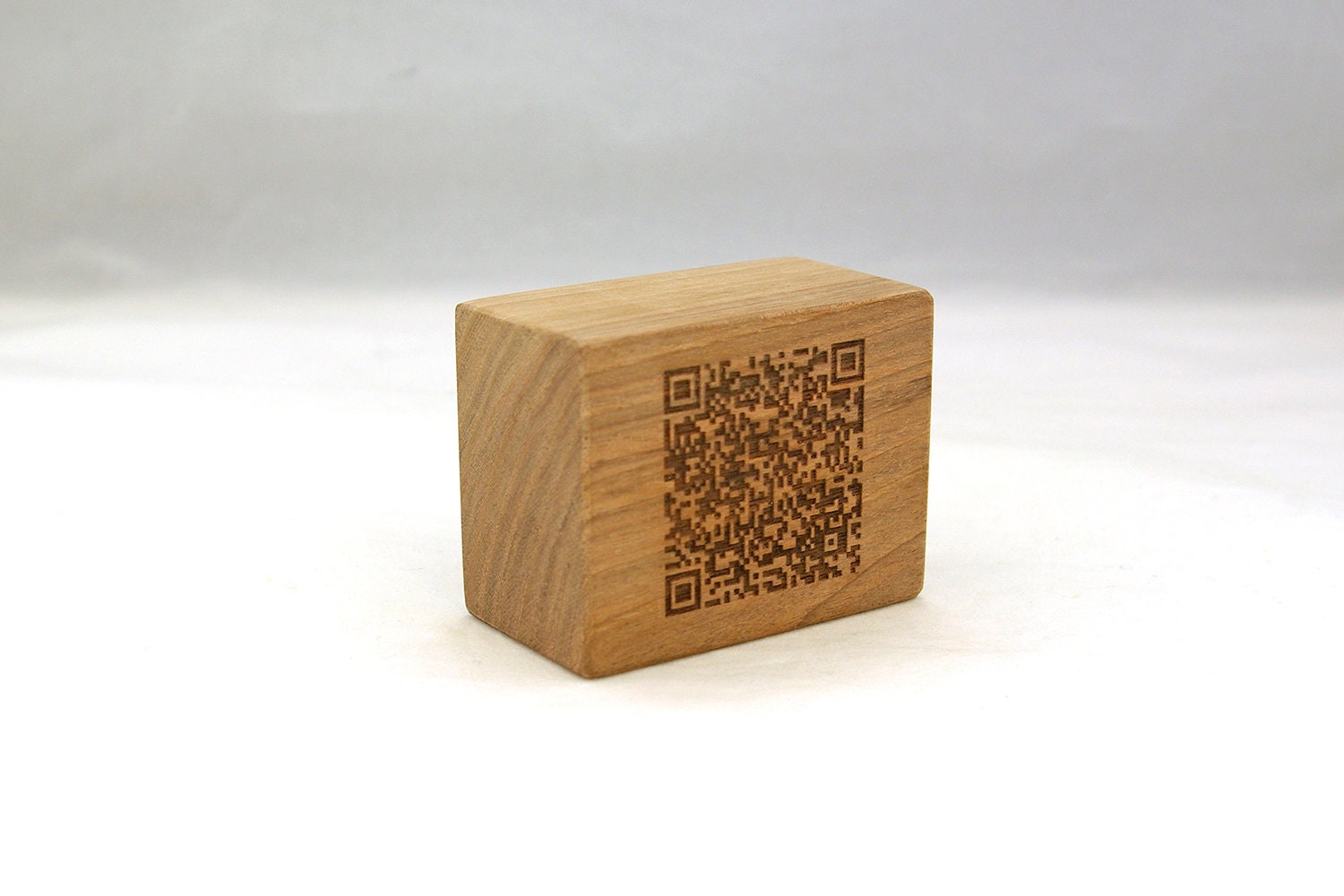 Set of 12 Walnut QR Code Blocks, Custom QR Code Sign, Wifi QR Code ...
