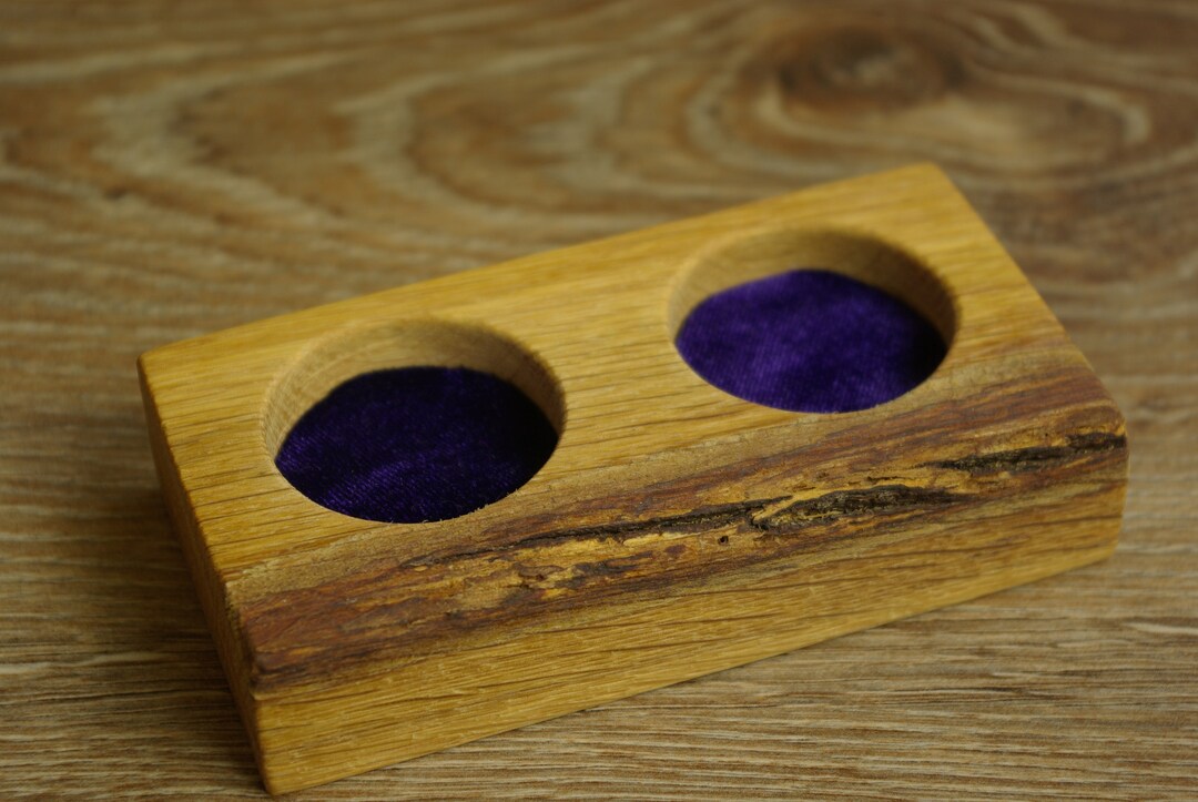 PandaHall Ringhalter Aus Holz - 3 Kegelförmige Samt-Ständer Für Eheringe & Schmuck