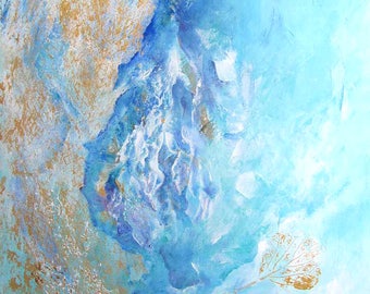 Acrylgemälde auf Leinwand, abstrakte Kunst, für Innendekoration, Geschenkidee, ECLOSION