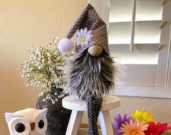 Spring Gnome, Tiered Tray Decor, Mothers Day Gift, Summer Gnome, Home Decor, Leprechaun, Farmhouse Gnome, Boy Gnome, Handmade, Handknitted