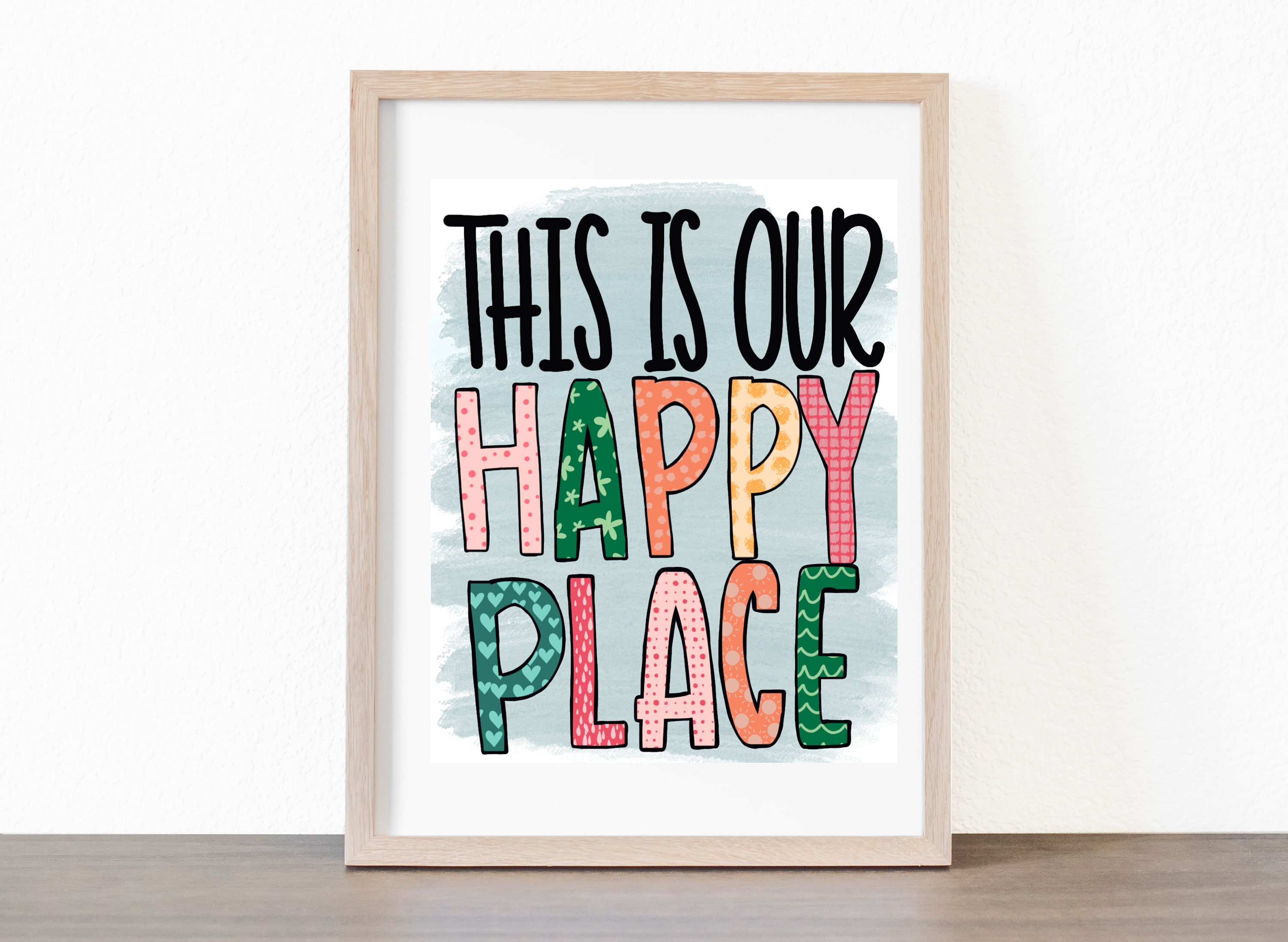 DIGITAL DOWNLOAD / This is Our Happy Place Print / Multiple Sizes