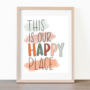 TÉLÉCHARGEMENT NUMÉRIQUE / This Is Our Happy Place (Couleurs neutres) / Décor de classe