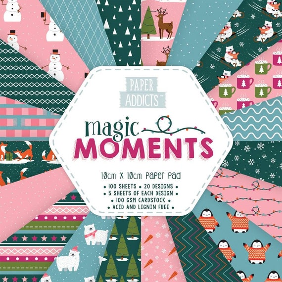 100gsm Card Craft Paper Pad 10cm x 10cm Dovecraft Paper Addicts Game On