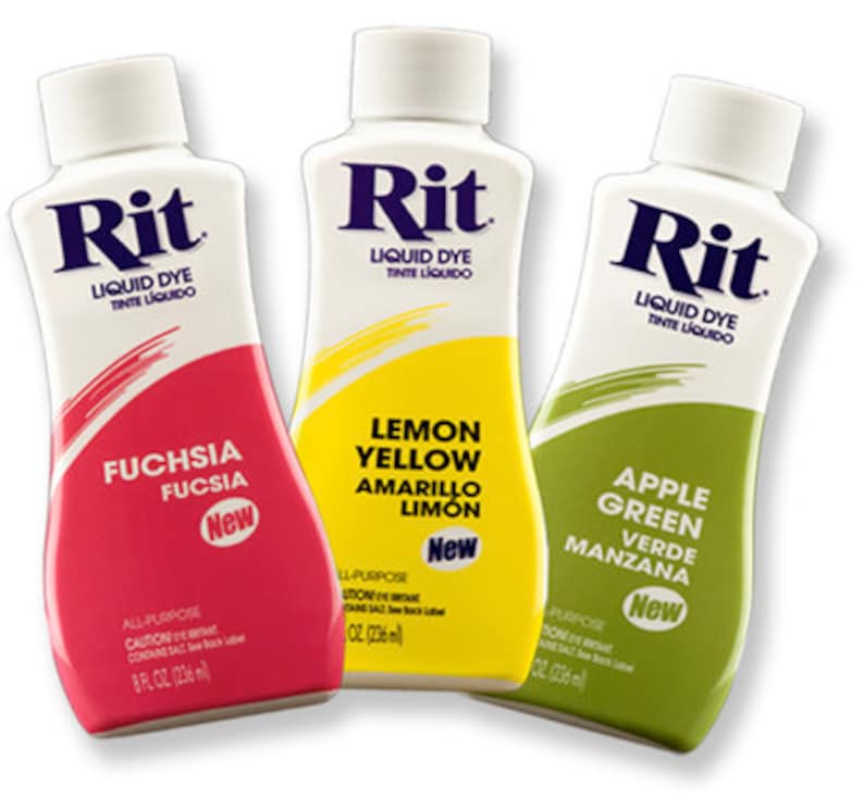 Rit Dye LIQUID 236ml Dyes Natural Fabrics Nylon Based Plastic Etsy