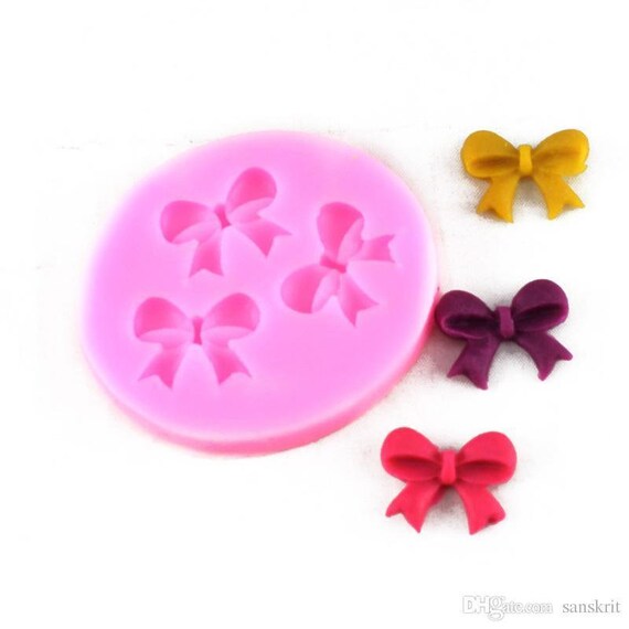 Uk Seller 3 X Bows Silicone Mould Cake Decorating Baking Bow Etsy