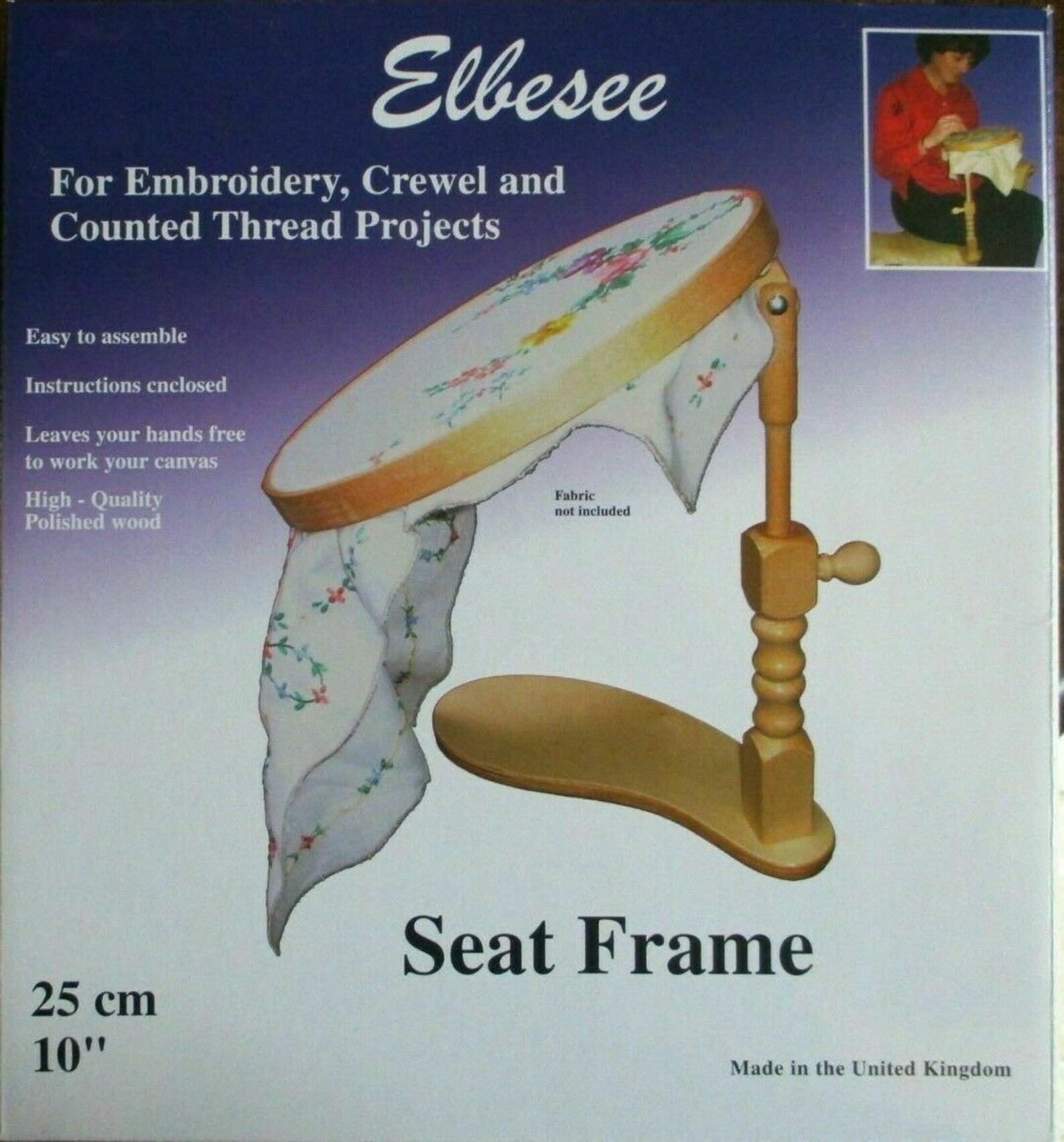 Elbesee Seat Embroidery Frame with Hoop 25cm 10'' Etsy