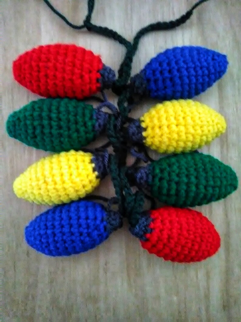Christmas light garland crochet light garland crochet bulb Etsy
