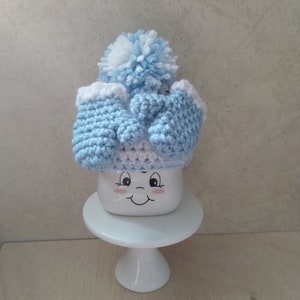 Crochet winter mitten marshmallow mug hats, mug topper, Christmas, decor, tiered tray, winter, snowflake, mitten, ornaments, winter Bild 3