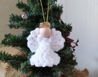 Crochet Christmas angel ornament, Christmas decorations, bereavement, holiday decor, angel