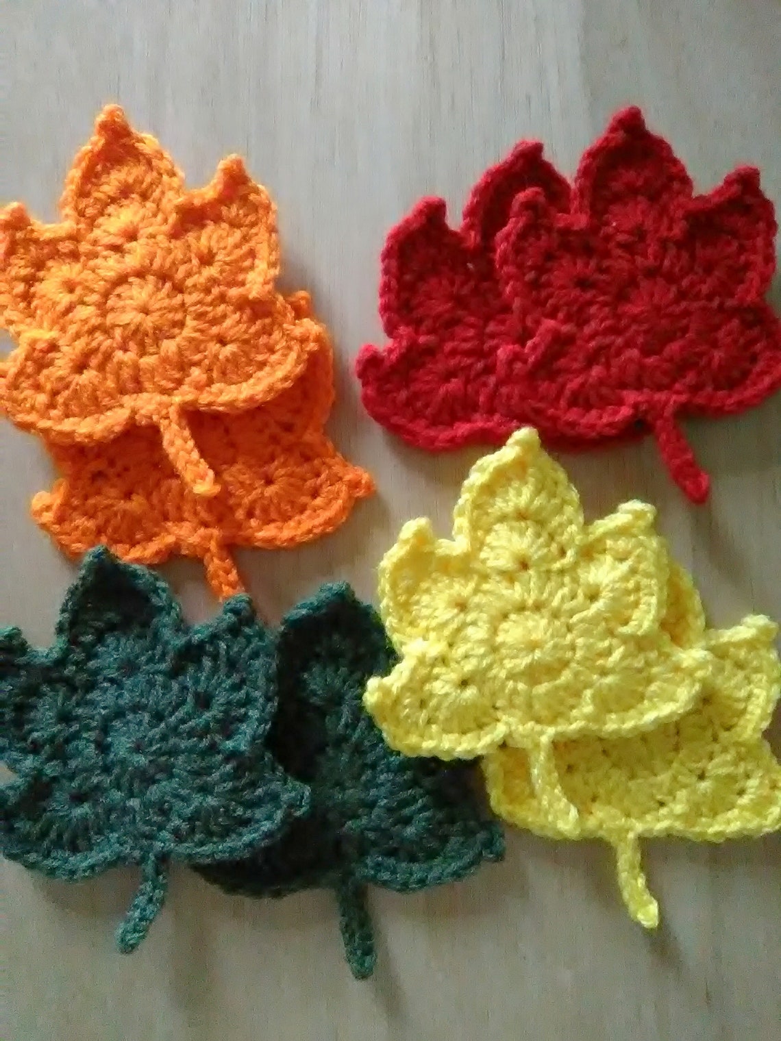 Leaf coasters crochet leaf coasters crochet fall decor fall Etsy