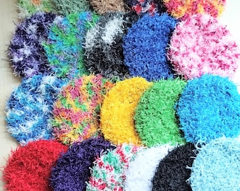Dish scrubbies, 21 colors to choose from, crochet dish scrubbies, dish cloths, pot scrubbies, kitchen scrubbies, reusable scrubbies