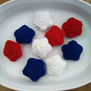 Crochet stars bowl fillers, fourth of July decor, crochet stars, amigurumi stars, Independence day decor, July fourth decor, tier tray decor