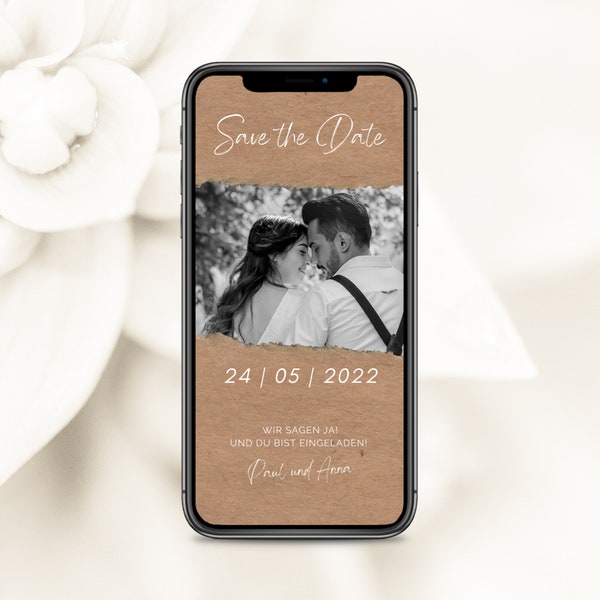 Digital | Save the Date | Weeding | Hochzeitseinladung personalisiert | Zum Versenden per Whatsapp