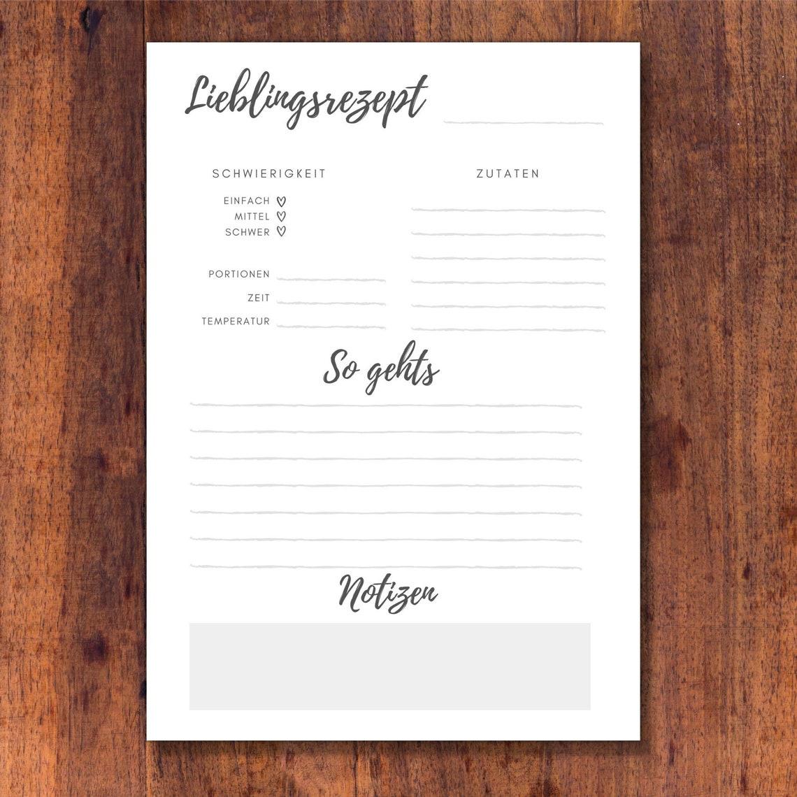 HSYTEK Rezeptkarten Set 50 Blätter - 15x10cm Doppelseitig - Rezeptordner Zum Selberschreiben - Kochtipps Karten