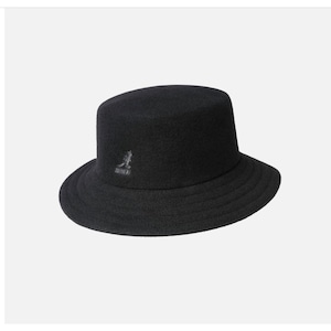 Kangol Black Wool Rap Bucket Hat NWT M Medium image 1
