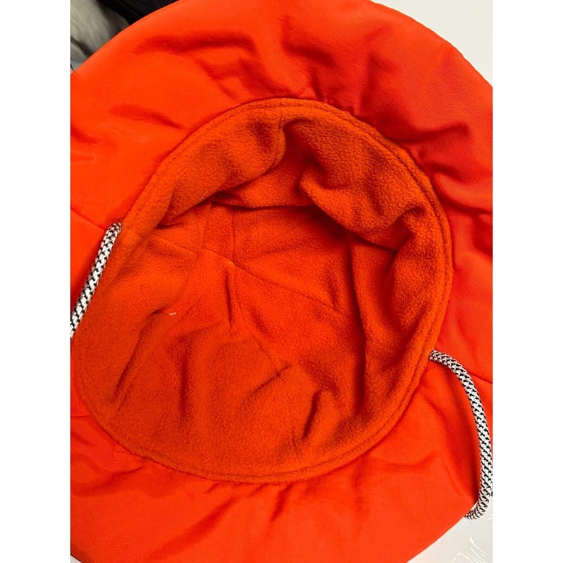 Kangol PUFFER Casual Bucket Hat Orange Cherry Quilted Large New Sample image 8