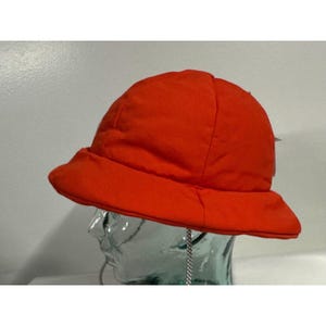 Kangol PUFFER Casual Bucket Hat Orange Cherry Quilted Large New Sample image 3