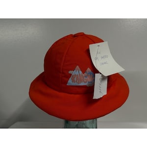 Kangol PUFFER Casual Bucket Hat Orange Cherry Quilted Large New Sample image 4