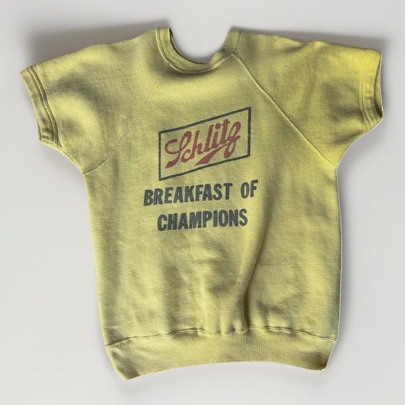 Vintage 1970s Schlitz Sweatshirt Beer Breakfast Of Champions Small