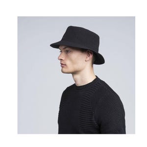 Kangol Black Wool Rap Bucket Hat NWT M Medium image 3