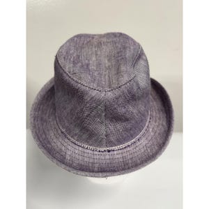 Goorin Bros Linen Fedora XL Purple Lavender Safari Hat Summer Cap image 3