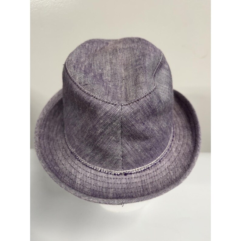 Goorin Bros Linen Fedora XL Purple Lavender Safari Hat Summer Cap image 3
