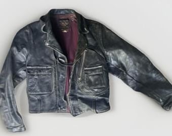 Vintage 60's Montgomery Ward Four Pocket Leather Biker Talon