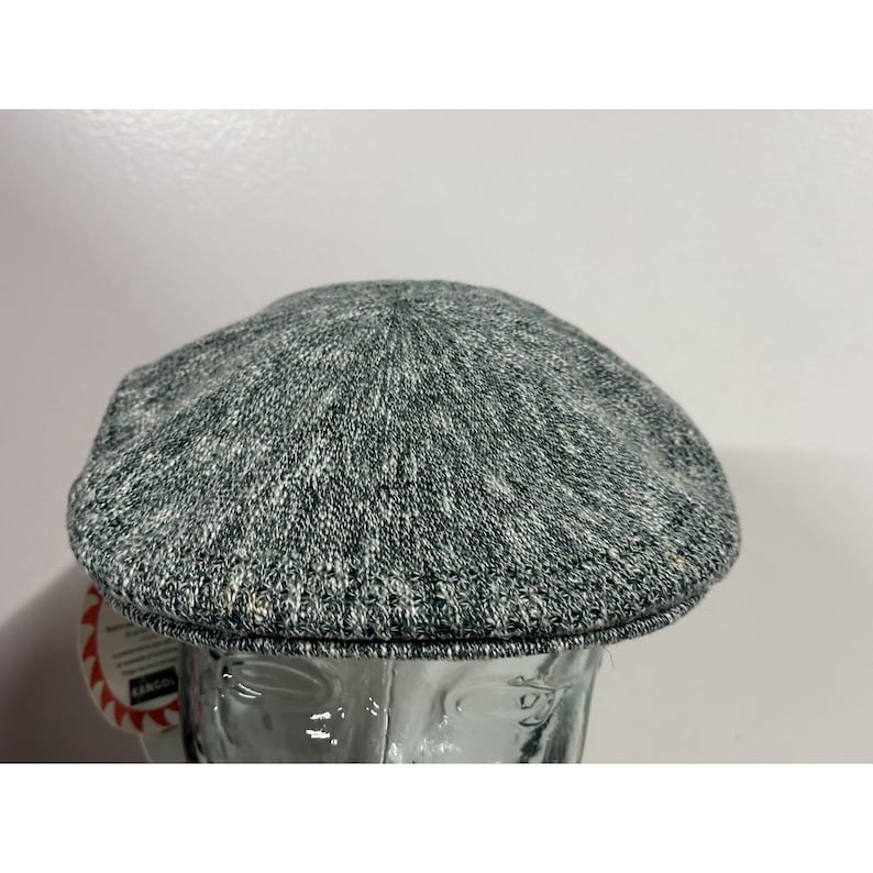 Kangol Flat Cap Hat Large Green & White Made in UK 502 Ventair Ivy Summer image 1