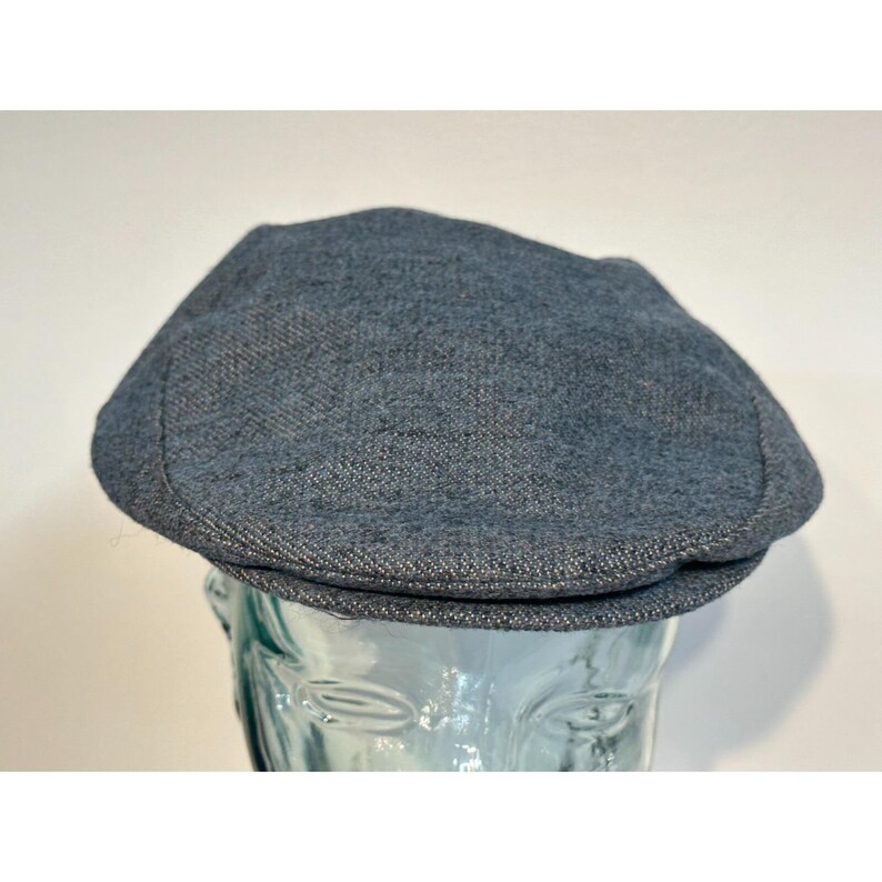 Goorin Bros ELI COHEN Flat Cap – Blue Tweed Wool Blend, Size Small Bild 3