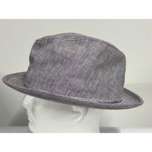 Goorin Bros Linen Fedora XL Purple Lavender Safari Hat Summer Cap image 2