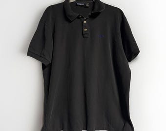 Patagonia Pikétröja Svart Stor Bomull Herr Tillverkad i Hong Kong Vintage Vintage