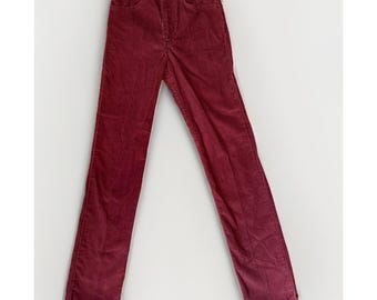 Levi's 719 Jeans para niños, pana, nuevos, de stock antiguo, color burdeos, pierna recta, talla 26 x 32.