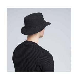 Kangol Black Wool Rap Bucket Hat NWT M Medium image 2