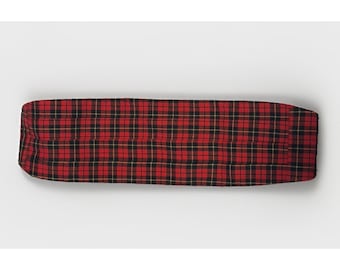 Plaid Check Tartan WooL Cummerbund Adult Red Yellow Blackl Adjustable