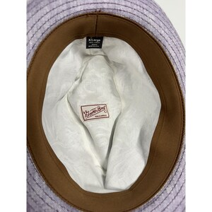 Goorin Bros Linen Fedora XL Purple Lavender Safari Hat Summer Cap image 5