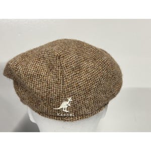 KANGOL casquette plate moyenne en tweed Harris laine classique vintage neuf fabriqué aux Etats-Unis image 3