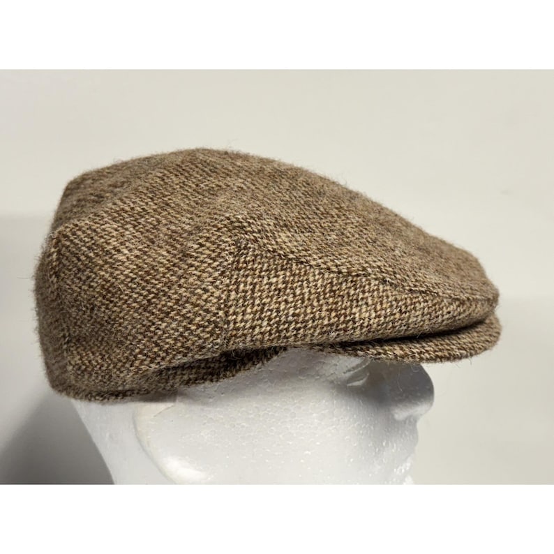 KANGOL casquette plate moyenne en tweed Harris laine classique vintage neuf fabriqué aux Etats-Unis image 4
