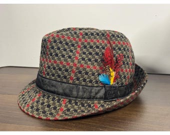 Kangol Wollmütze Fedora Stereo London Big Ben Paris DJ Player Trilby M NEU