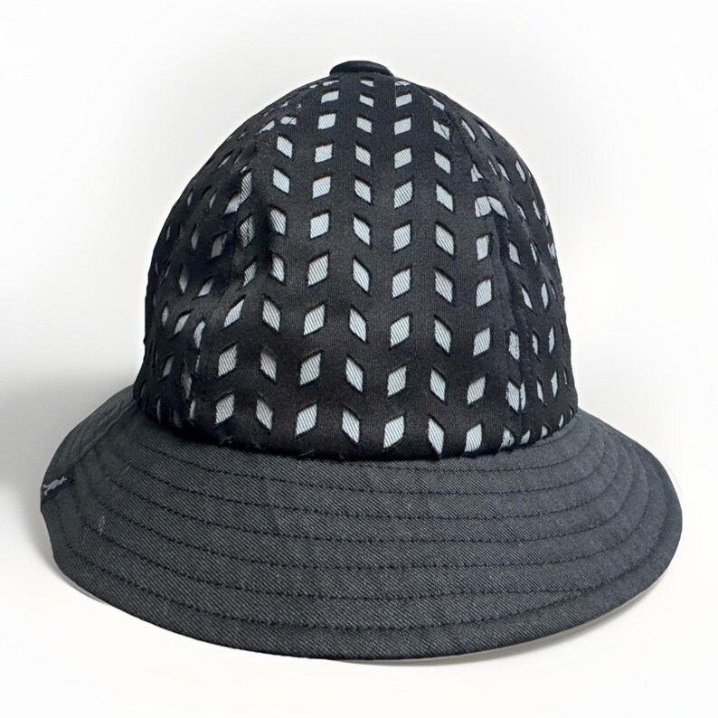Kangol Black Bucket Size Large Hole Casual New image 3