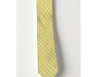 Hermes Yellow Balloon Tie 7910 MA Hot Air Balloons Made In France
