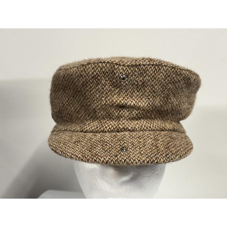 KANGOL casquette plate moyenne en tweed Harris laine classique vintage neuf fabriqué aux Etats-Unis image 6