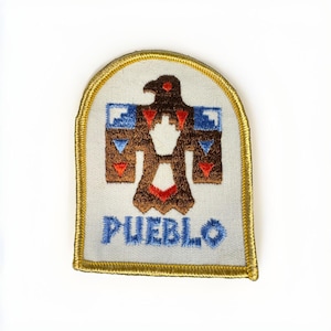 Parche bordado de la tribu nativa americana Pueblo para coser, estilo vintage, nuevo.