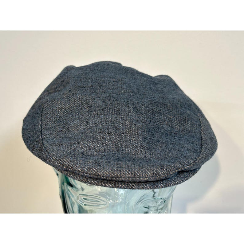 Goorin Bros ELI COHEN Flat Cap – Blue Tweed Wool Blend, Size Small Bild 2